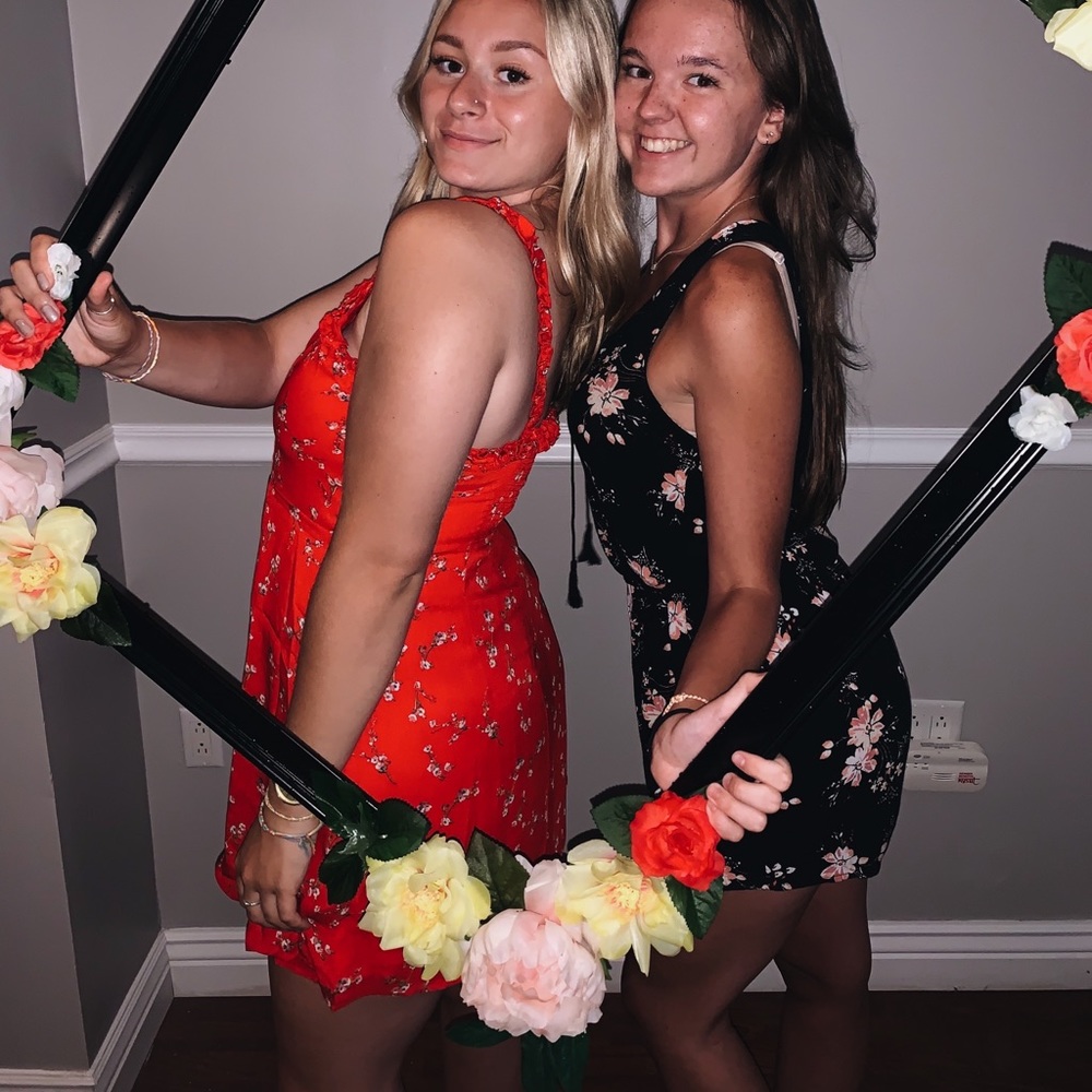 Red summer dress